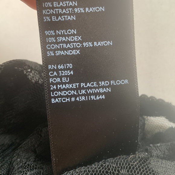 Free People Beach Black Lace Bodysuit Lingerie Top Cami Sexy Size Small - Picture 15 of 15